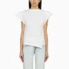 ISABEL MARANT WHITE ASYMMETRICAL T-SHIRT FOR WOMEN FROM ISABEL MARANT