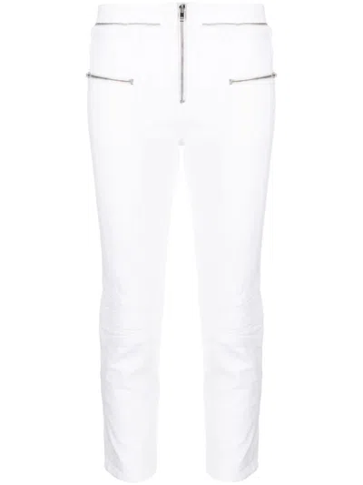 ISABEL MARANT WHITE COTTON DENIM LOMA PANTS