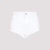 Isabel Marant Eneidao Fringed Cotton Denim Shorts In White