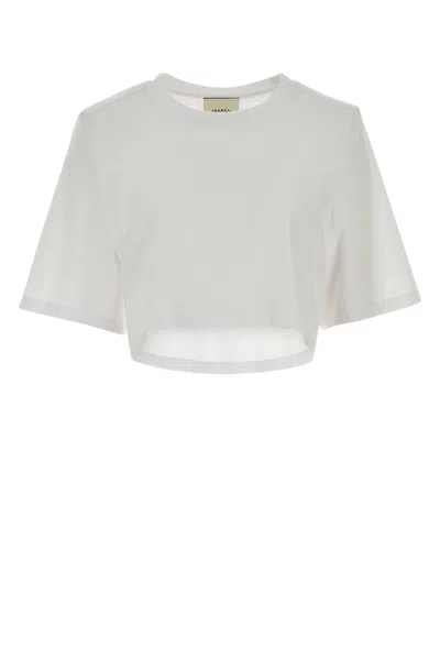 ISABEL MARANT T-SHIRT ZAELY OVERSIZE IN COTONE BIANCO DONNA