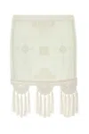 Isabel Marant White Cotton Sandals Mini Skirt In Multi