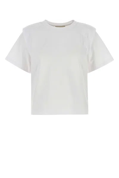 Isabel Marant White Cotton Zelitos T-shirt In Gray
