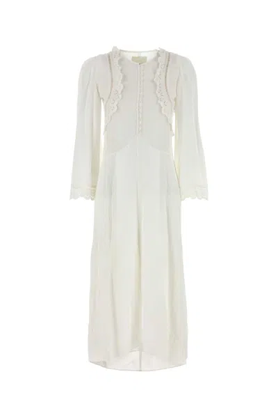 ISABEL MARANT WHITE CREPE FAUSTINA DRESS