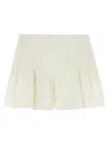 Isabel Marant Cybila Pintucked Cotton Shorts In White