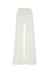 Isabel Marant White Denim Lemony Flared Leg Jeans In White