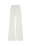Isabel Marant White Denim Lemony Flared Leg Jeans In White
