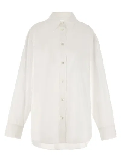 ISABEL MARANT WHITE FABRIZA LOGO SHIRT
