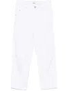 Isabel Marant Janet Tapered Leg Jeans In White