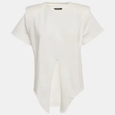 Isabel Marant White Jersey Tie-up Belita Top