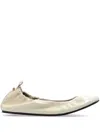 Isabel Marant Ballerina Shoes Leather Textured Finish In Off White