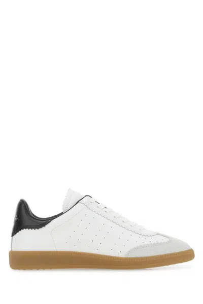 Isabel Marant Low-top Sneaker With Perforated White Leather Upper In Multi