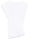 Isabel Marant Maisan Draped Cotton T-shirt In White