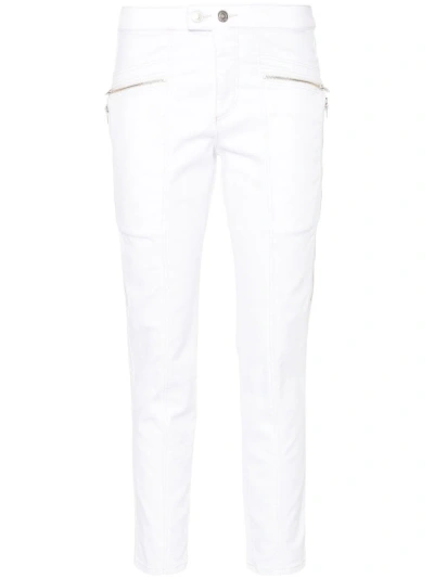 ISABEL MARANT WHITE MID-RISE SKINNY JEANS