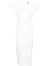 Isabel Marant Nadela Asymmetric Gathered Cotton-jersey Maxi Dress In White