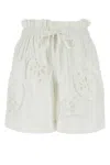 ISABEL MARANT WHITE MODAL BLEND HIDEA SHORTS