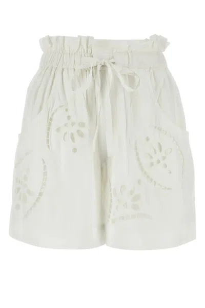 Isabel Marant Modal Blend Hidea Shorts In White