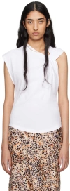 Isabel Marant Nayda Bow-detailed T-shirt In 20wh White