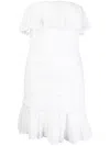 Isabel Marant Mini Dress With Off-shoulder Ruched Detailing In White