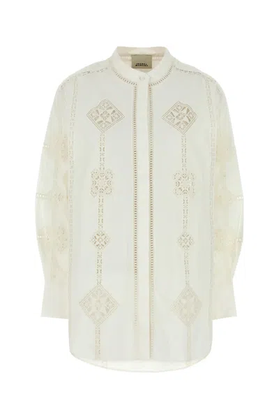 ISABEL MARANT ISABEL MARANT WHITE POPLIN SOELINE SHIRT