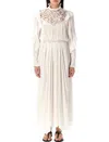 Isabel Marant Long Dress With Lace And Ruffles