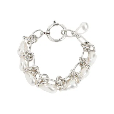 Isabel Marant White Silver Brass Bracelet