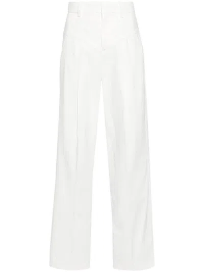 ISABEL MARANT WHITE STAYA WIDE LEG TROUSERS