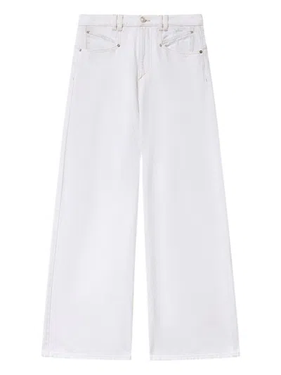 Isabel Marant White Straight High Rise Jeans