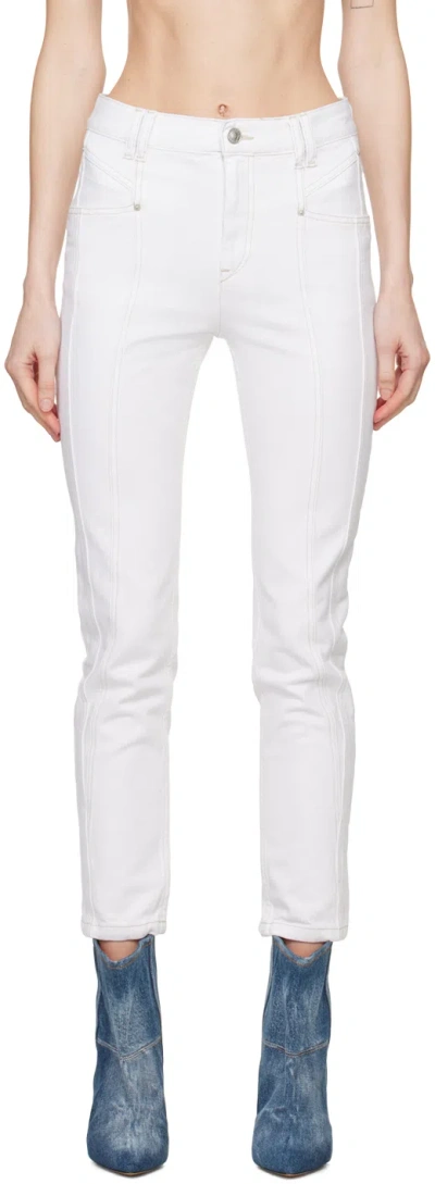 Isabel Marant White Straight-leg Jeans In 20wh White