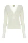 ISABEL MARANT WHITE STRETCH VISCOSE LAURA TOP