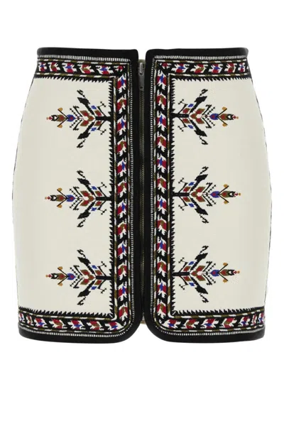 Isabel Marant White Viscose Blend Zeria Mini Skirt