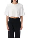 Isabel Marant Cropped T-shirt Short Sleeves In White
