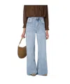 Isabel Marant High-waisted Wide Leg Jeans In Fluid Cotton Denim In Blue