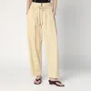 Isabel Marant Inaya Beige Pants With Elastic Waist And Drawstring In Cotton Woman