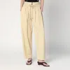 Isabel Marant Inaya Beige Pants With Elastic Waist And Drawstring In Cotton Woman In White