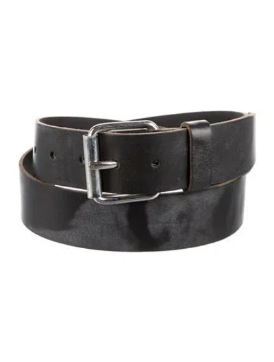 Pre-owned Isabel Marant Wide Leather Belt In Black
