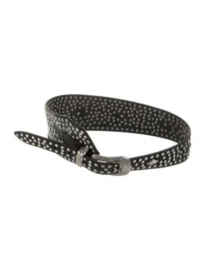 Pre-owned Isabel Marant Wide Leather Belt In Black