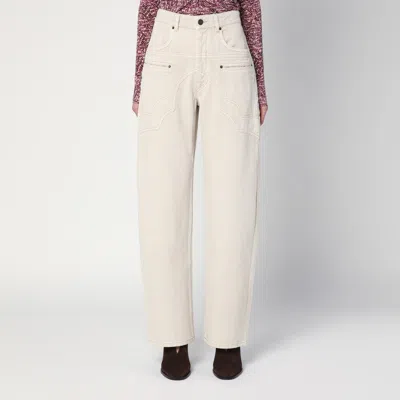 Isabel Marant Wide-leg Beryl Jeans In Ecru In Multicolor