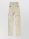 Isabel Marant Wide-leg Cotton And Hemp Trousers With Multiple Pockets In Cream