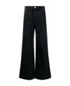 Isabel Marant Lemony Black Five-pocket Jeans With Logo Patch In Cotton Denim Woman In Black