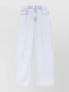 Isabel Marant Wide Leg Denim Trousers With Belt Loops In Blue