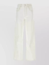 ISABEL MARANT WIDE LEG DENIM TROUSERS WITH CONTRASTING STITCHINGS