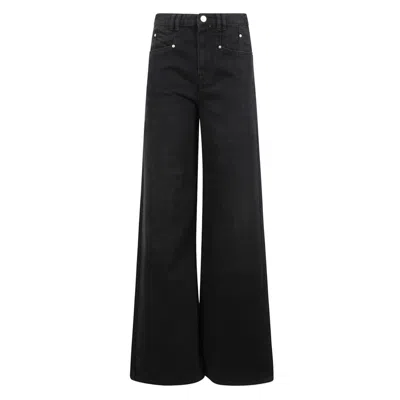 Isabel Marant Wide-leg High-waist Jeans In Black