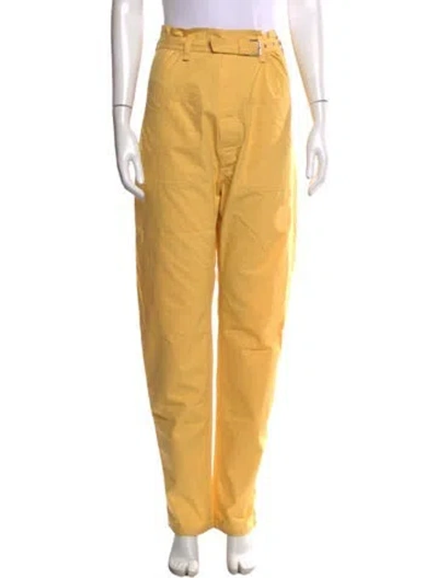 Pre-owned Isabel Marant Wide Leg Pants In Yellow