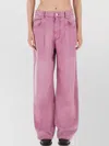 Isabel Marant Wide-leg Trousers With Belt Loops And Contrast Stitching