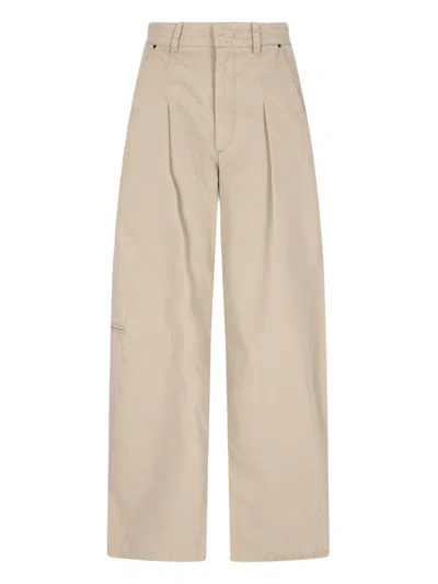 Isabel Marant Wide Pants In Neutral
