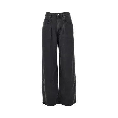 Isabel Marant Wide-leg Denim Pants In Black