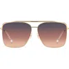 Isabel Marant Wild Metal 62mm Gradient Oversize Rectangular Sunglasses
