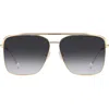 Isabel Marant Wild Metal 62mm Gradient Oversize Rectangular Sunglasses