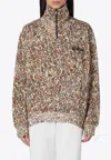 Isabel Marant Wilda Sweatshirt With Leopard Print In Brown