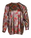Isabel Marant Wilny Top In Multicolor Lurex And Silk In Gold